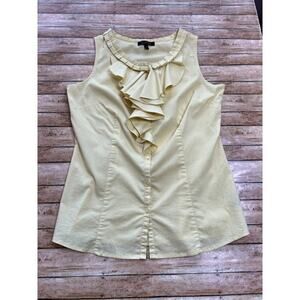 The Limited Yellow Ruffled Button Up Shirt Size Small
